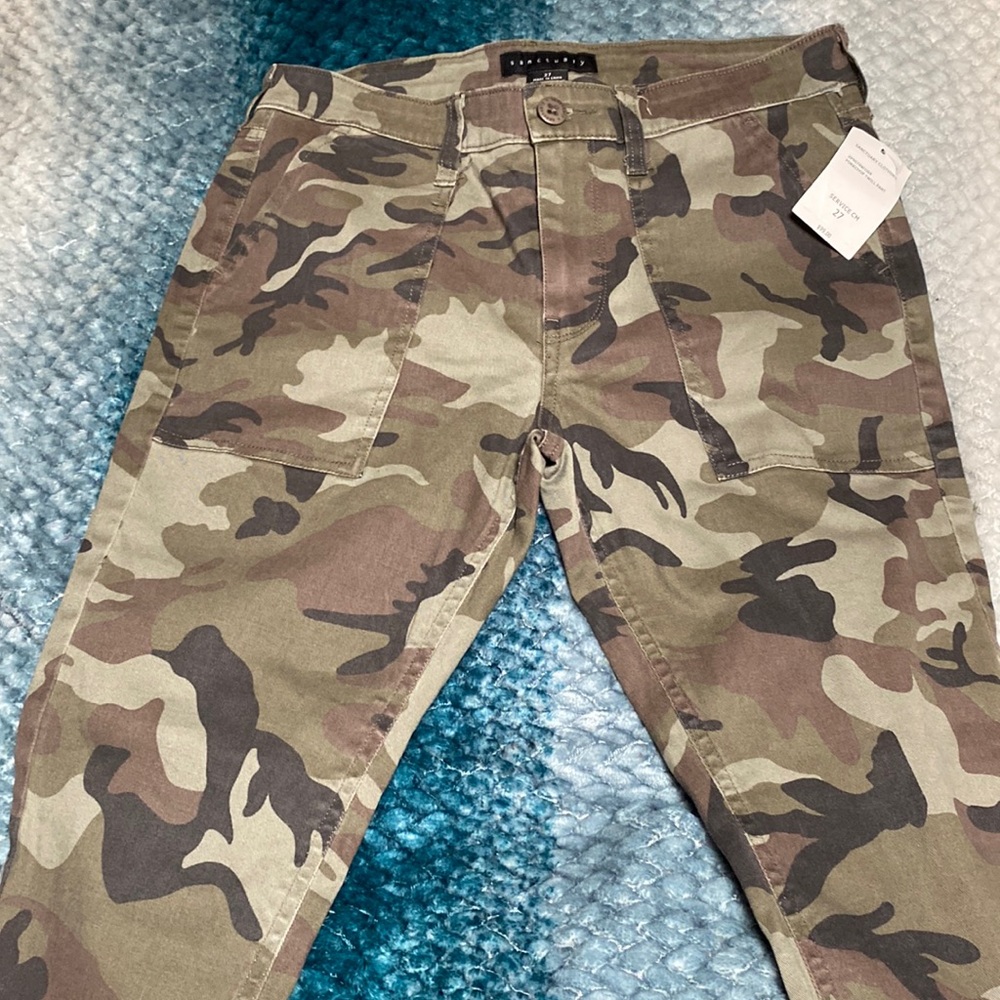 NWT Sanctuary Clothing porkchop twill pant camo size 27